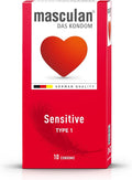 Masculan "Sensitive" - Hauchzarte Condome für natürliches Lustempfinden - 10er