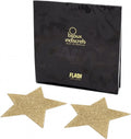Eleganter Nippelschmuck in Herzform mit funkelndem Glitter - Stern - Gold