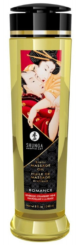 Shunga Massageöl "Romance" - Erdbeersekt  240ml
