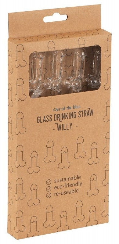 Glas Trinkhalme im 4er Set