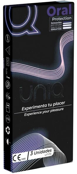 UNIQ Oral Love Dams – Lecktücher mit elastischen Bändchen 3er