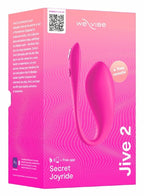 Ergonomisches Vibro-Ei Jive 2 in pinkfarbener Verpackung, mit We-Vibe-Logo