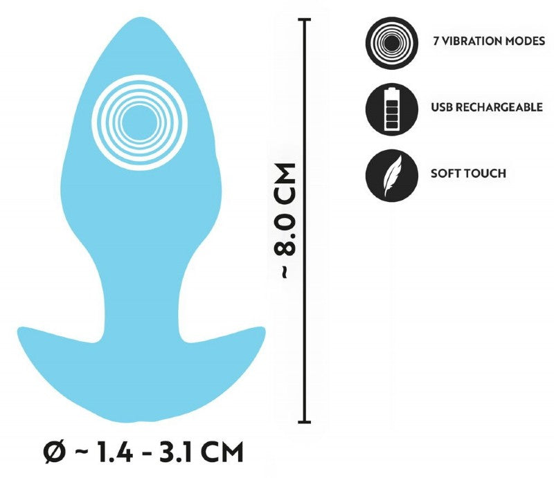 Cuties - Vibrating Mini Butt Plug blau