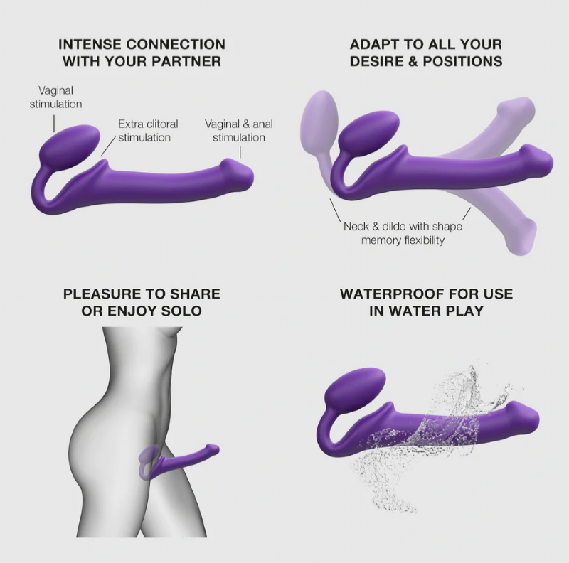 strap-on-me Bendable Silikon Strap- on - lila