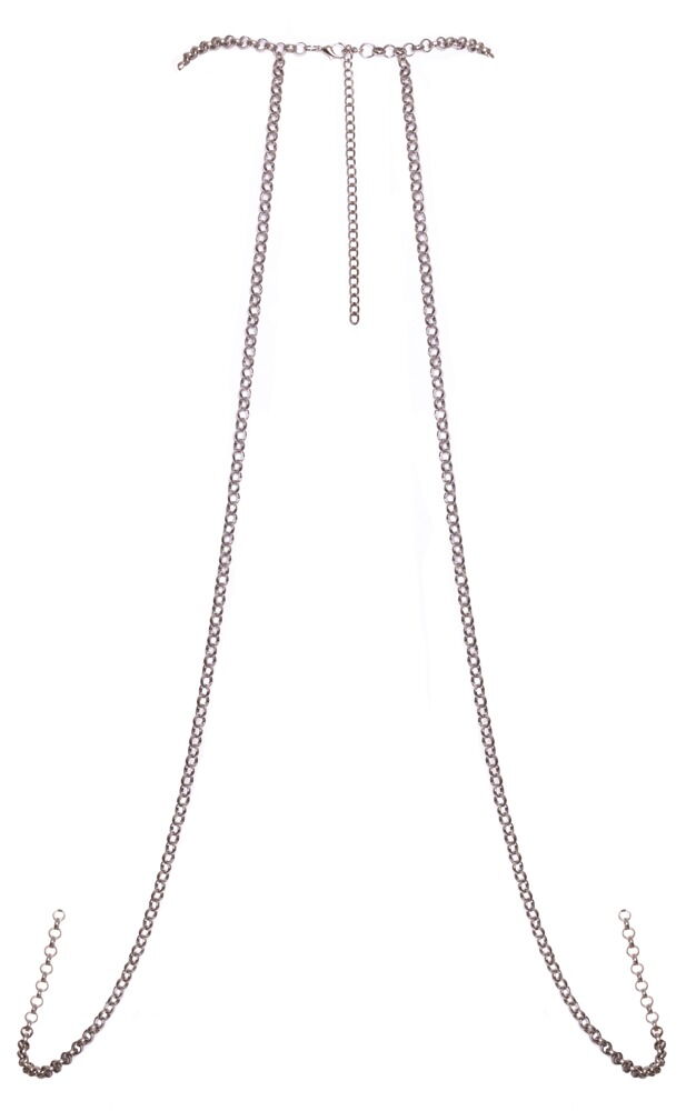 Körperkette mit Neckholder und großem Schmuckstein