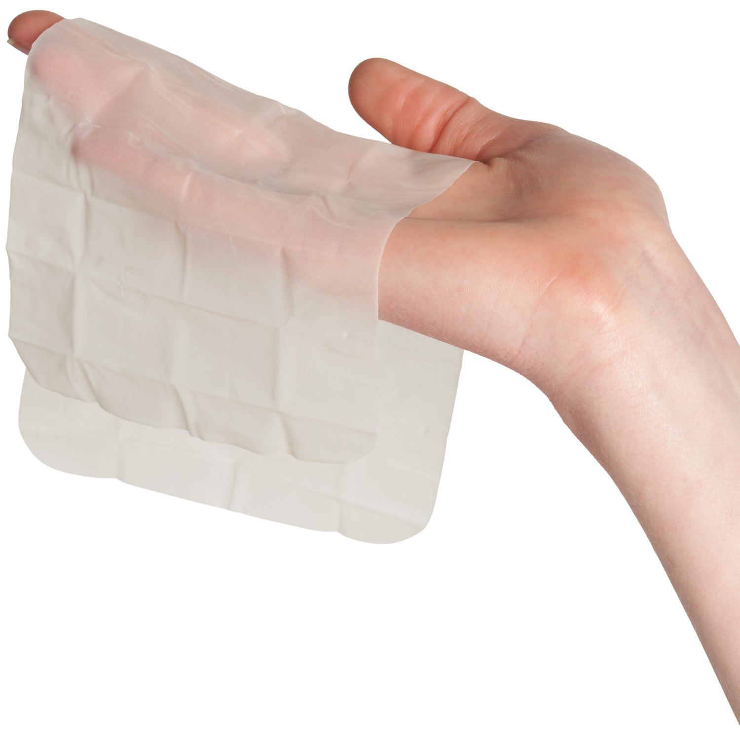 8 Lecktücher aus Naturkautschuklatex, durchscheinend, gefaltet