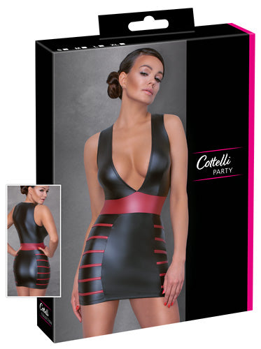 Cottelli PARTY - schwarz/rotes Lack Kleid
