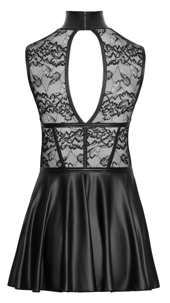 PARTY - Busenfreies Minikleid – Eleganter Mix Spitze und Mattlook