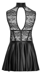 PARTY - Busenfreies Minikleid – Eleganter Mix Spitze und Mattlook