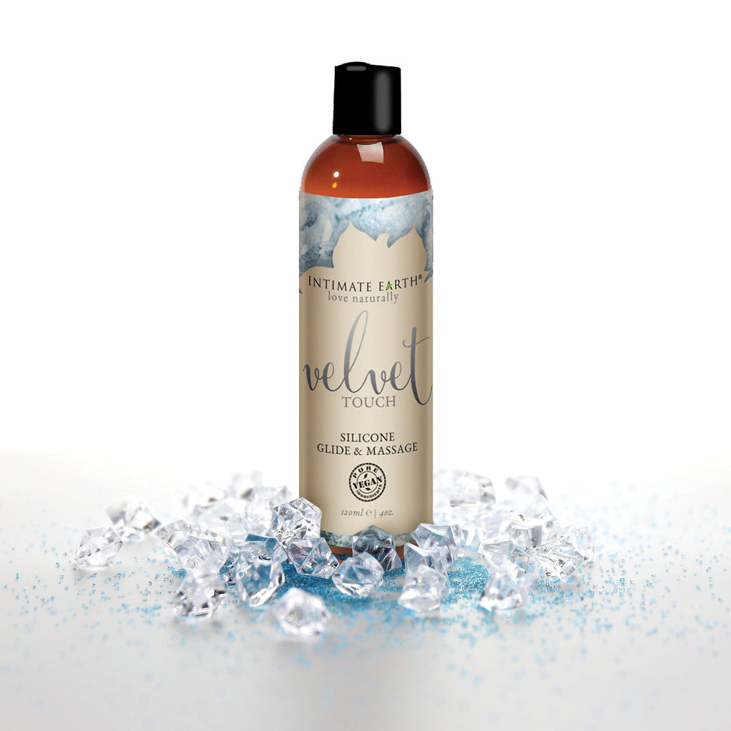 Silikon-Gleitgel-Flasche „Velvet Touch“, 60 ml, mit schwarzem Deckel