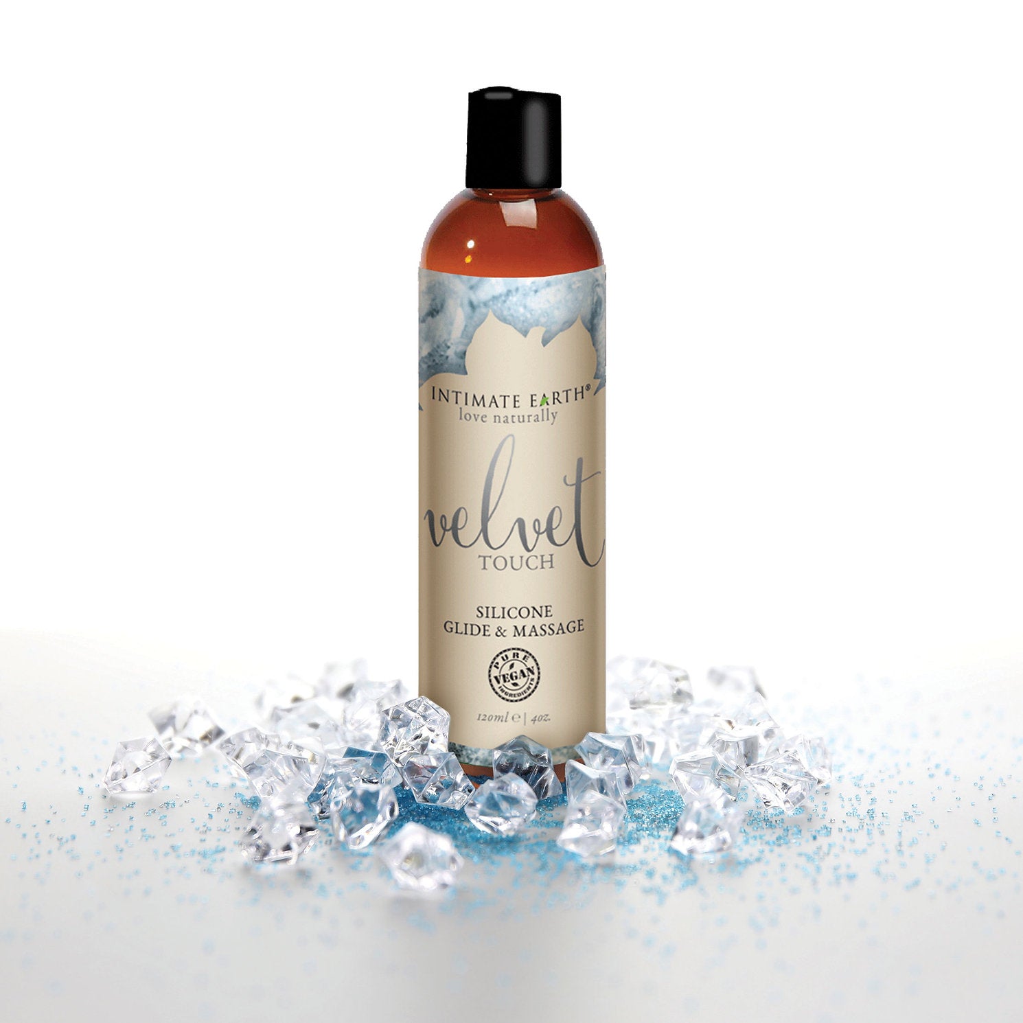 Silikon-Gleitgel-Flasche „Velvet Touch“, 60 ml, mit schwarzem Deckel