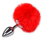 Metal Anal Fluffy Plug Size S