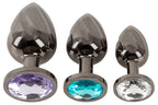 Metal Jewel Butt Plug Set