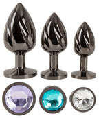 Metal Jewel Butt Plug Set
