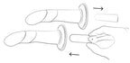 "Piccolo" Gewellter Dildo mit starkem Saugfuß