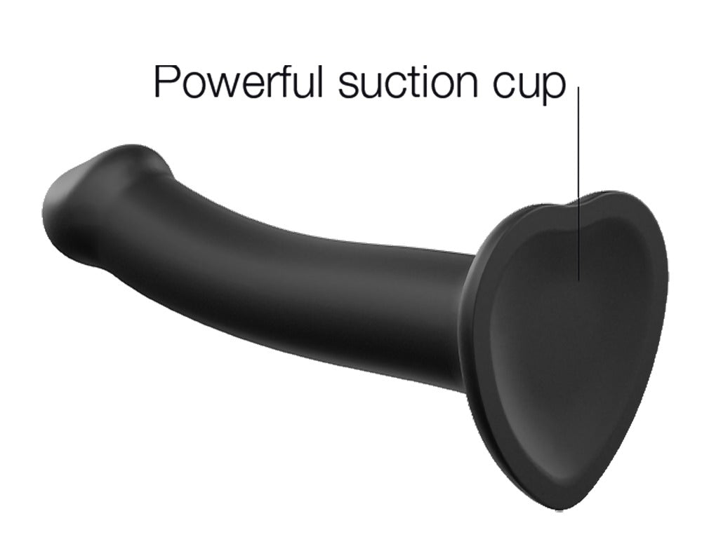 Strap-on-me Dual Density Bendable Dildo – Black, Size M