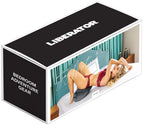 Verpackung: LIBERATOR Massagekissen, schwarze Box mit Produktfoto und Aufschrift