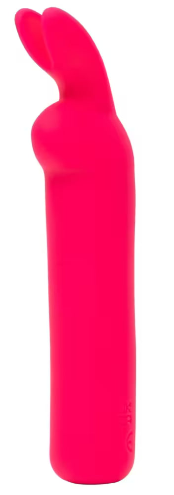 Hasenförmiger Minivibrator, pinkes Silikon, abgerundeter Griff