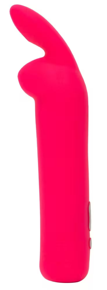 Hasenförmiger Minivibrator, pink, seitliche Ansicht mit Vibrationskopf