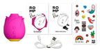 Magenta Pulsator ROMP von „Rose“ mit USB-Kabel und Zubehör