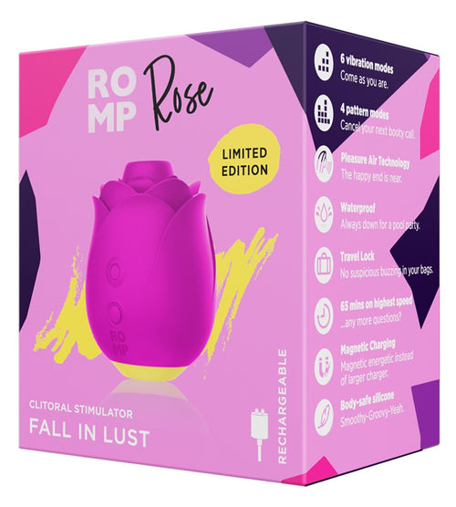 Vibrator-Verpackung in Pink, Limited Edition, mit Produkt- und Funktionstext