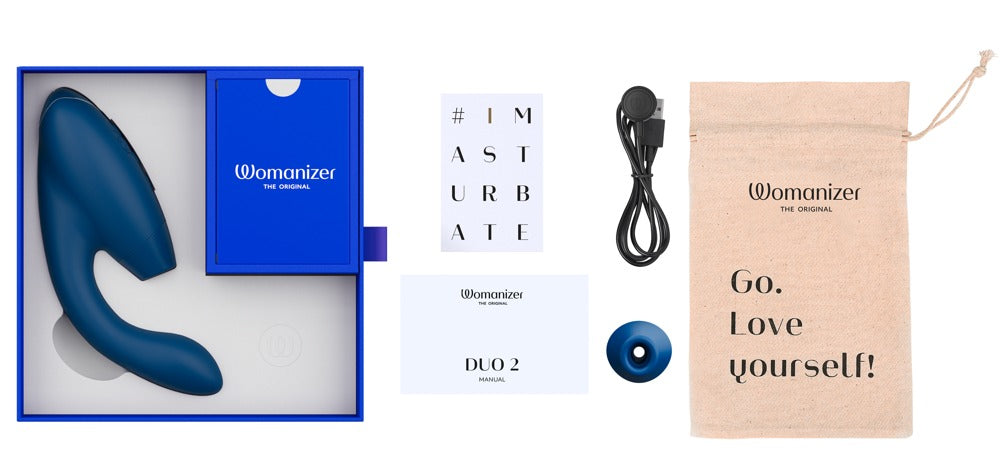 Womanizer Duo 2 – Duale Stimulation mit innovativer Pleasure Air™ Technologie - marineblau
