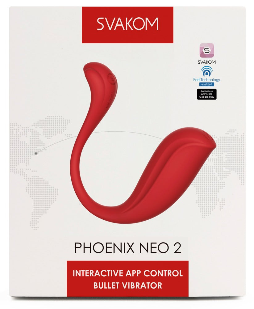 Phoenix Neo 2 rot - Premium Vibro-Ei von Svakom