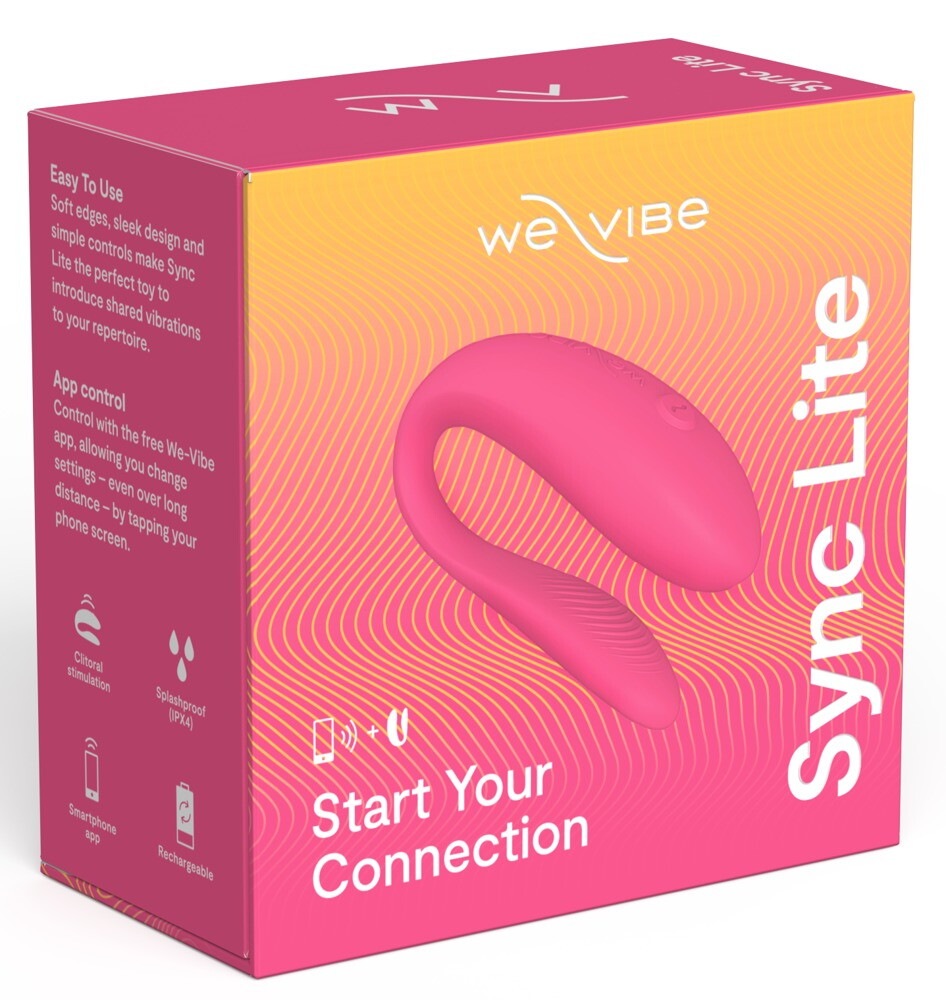 Sync Lite App-gesteuerter Paarvibrator, Verpackungskarton in Rosa mit we-vibe
