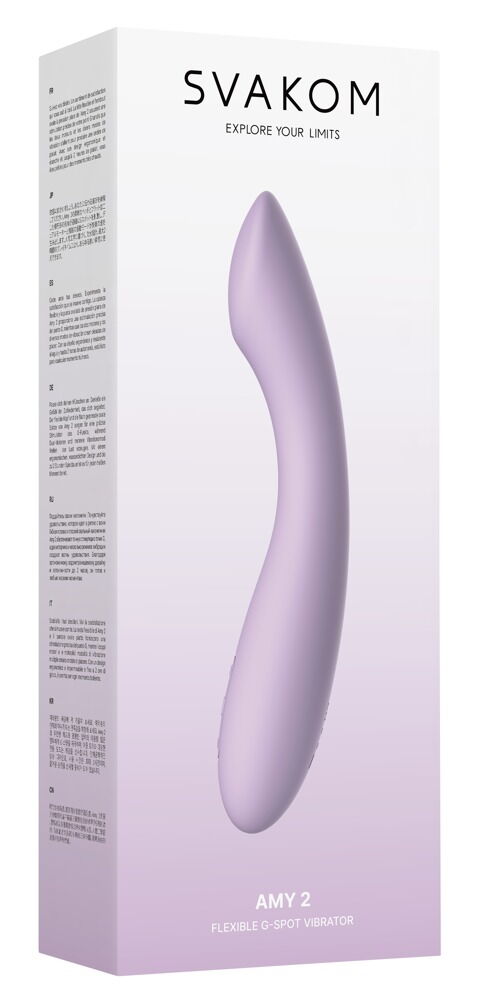 SVAKOM Vibrator „Amy 2“, dunkelviolett, flexible Stimulatorform