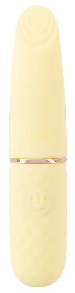 Mini-Vibrator aus Silikon, hellgelb, mit abgerundeter Spitze