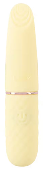 Mini-Vibrator aus Silikon, hellgelb, mit abgerundeter Spitze