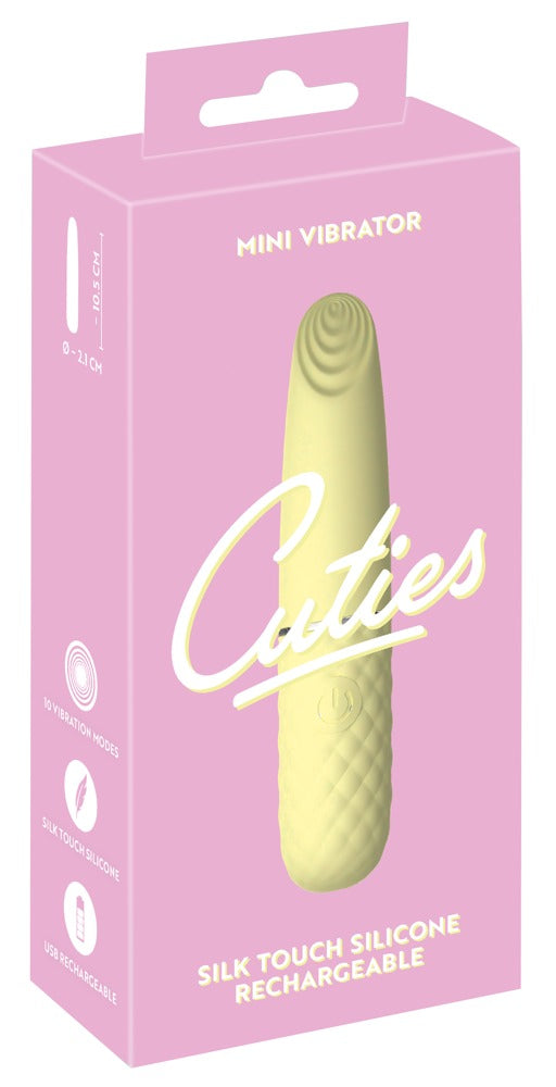 "Cuties" mini Vibrator gelb 10,5cm