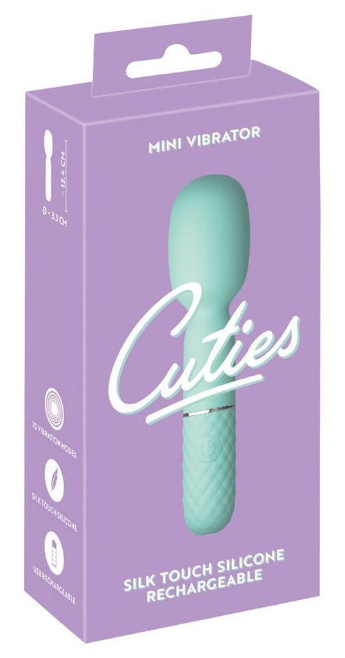 Cuties Mini-Vibrator, grüner Silikon-Mini-Vibrator in Verpackung
