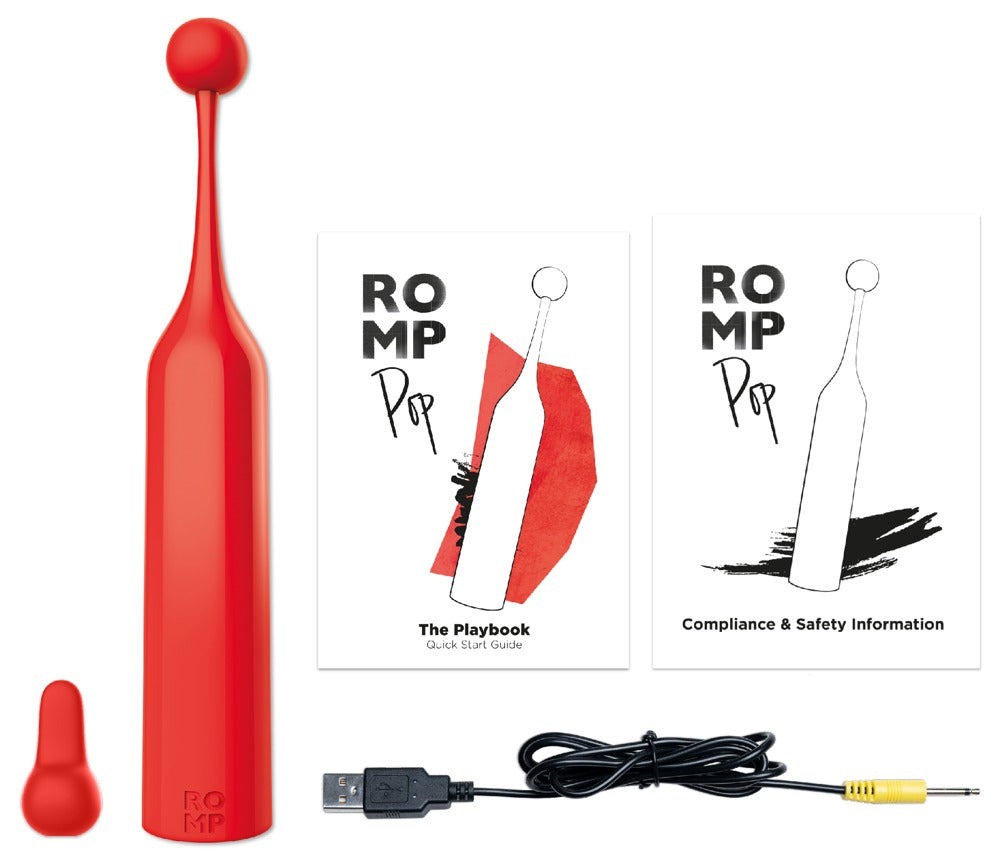 "Pop" Lustpunkt-Minivibrator mit austauschbaren Aufsätzen