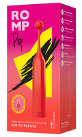 RO MP Pop Verpackung: roter Vibrator mit auffälliger Vordergrafik