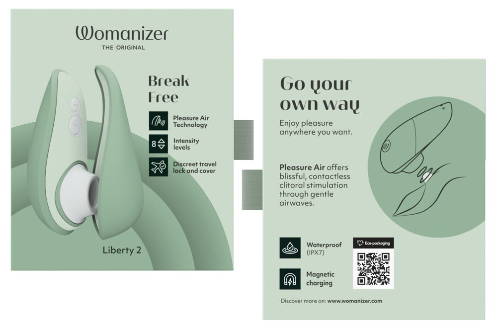 Womanizer "Liberty 2" - sage - Kompakter Pulsator mit Pleasure Air Technologie