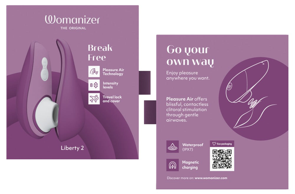 Womanizer "Liberty 2" - lila - Kompakter Pulsator mit Pleasure Air Technologie