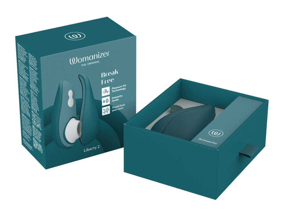 Womanizer "Liberty 2" - petrol -Kompakter Pulsator mit Pleasure Air Technologie