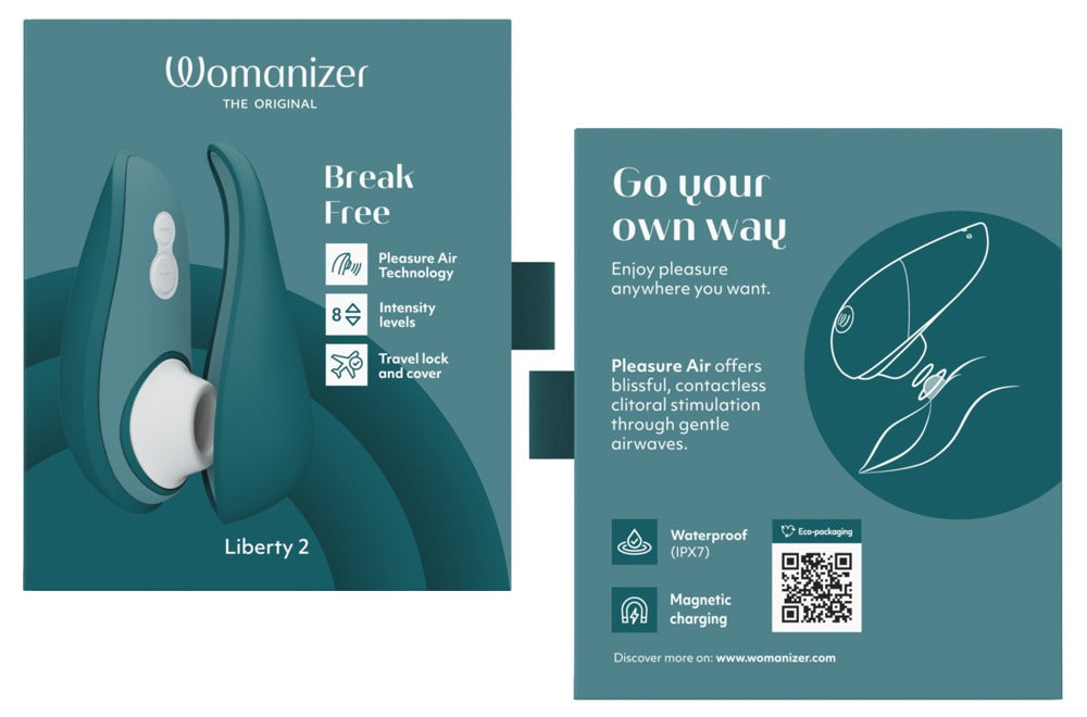 Womanizer "Liberty 2" - petrol -Kompakter Pulsator mit Pleasure Air Technologie
