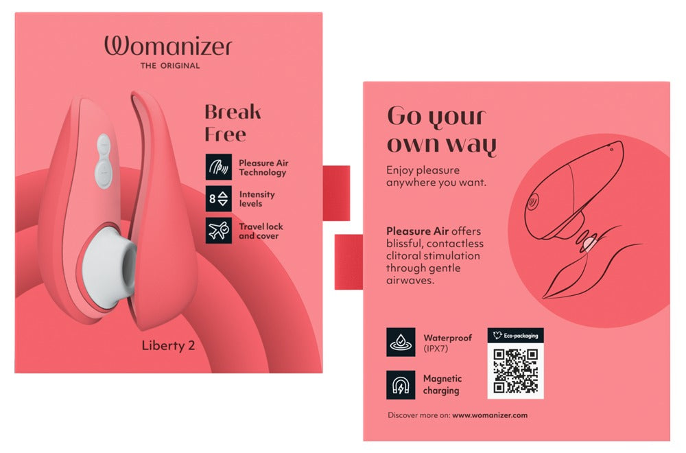 Womanizer "Liberty 2" - rosa - Kompakter Pulsator mit Pleasure Air Technologie