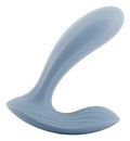 Wearable-Vibrator „Erica“ von Svakom in dusty blue, seitliche Nahansicht der Silikonform