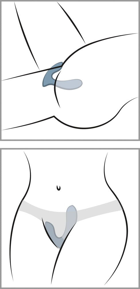 Panty-Vibrator Svakom „Erica“: blauer Einsatz am Slip, Detailansicht