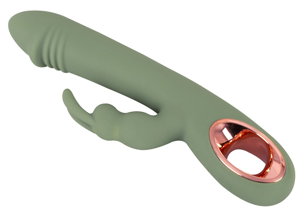 You2Toys - Slim Rabbit – Dualvibrator für intensive Dual-Stimulation - Olive