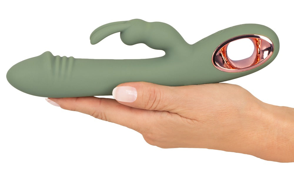 You2Toys - Slim Rabbit – Dualvibrator für intensive Dual-Stimulation - Olive