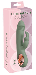 You2Toys - Slim Rabbit – Dualvibrator für intensive Dual-Stimulation - Olive