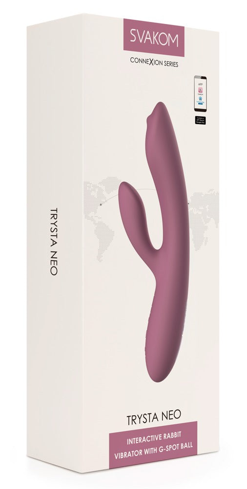 Svakom Trysta Neo Kaninchen-Vibrator dunkelviolett, App-Steuerung, Verpackung