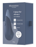 Auflegevibrator-Box in Dunkelblau mit Abbildung des Geräts