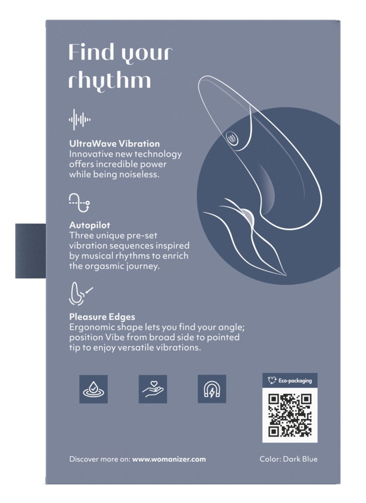 Womanizer Vibe – Auflegevibrator mit UltraWave-Technologie - Dunkelblau