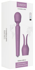 SVAKOM Emma Neo 2 Verpackung (Connexx One Series) mit violettem Vibrator-Set.