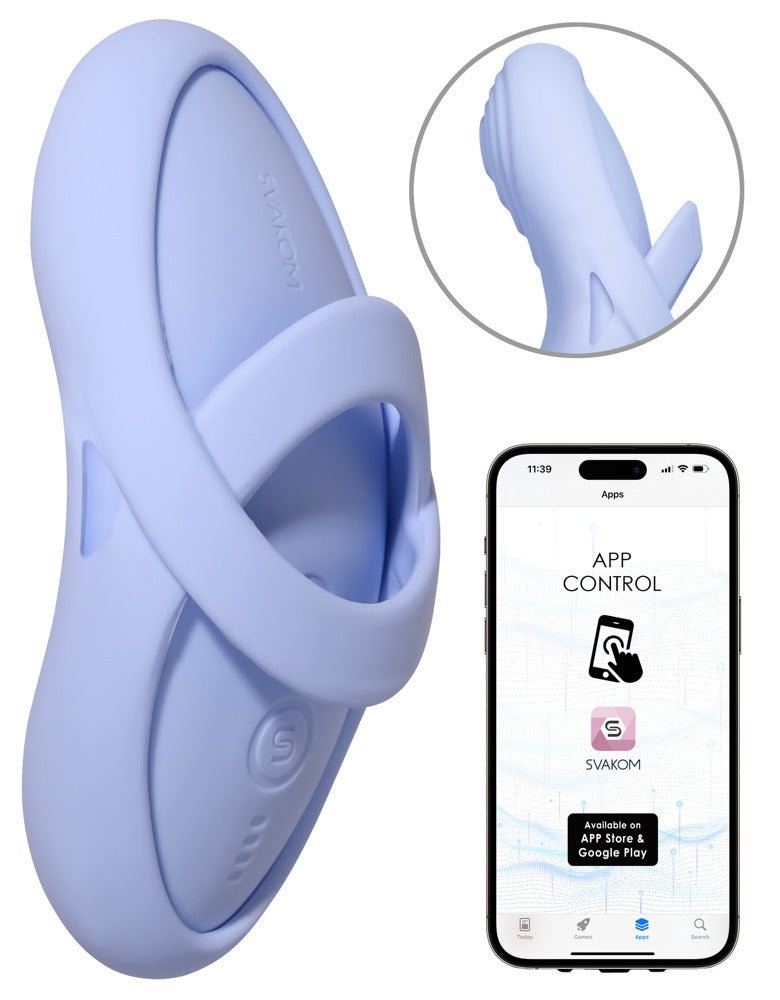 Svakom Echo 2 - blau - Fingervibrator mit abnehmbarer Fingerhülle